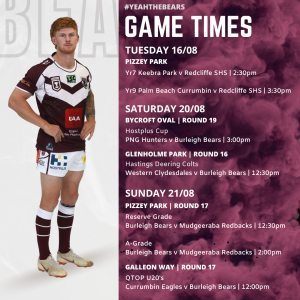 Weekly game times