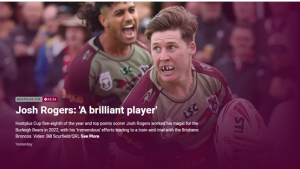 Josh Rogers: ‘A brilliant player’